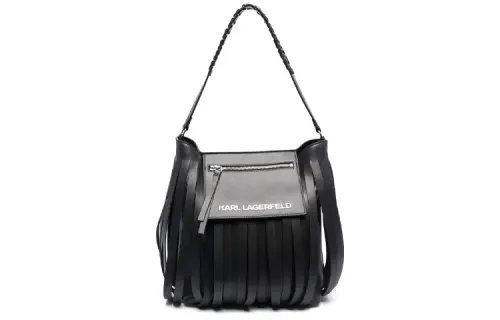 KARL LAGERFELD K/Fringe Hobo Bag