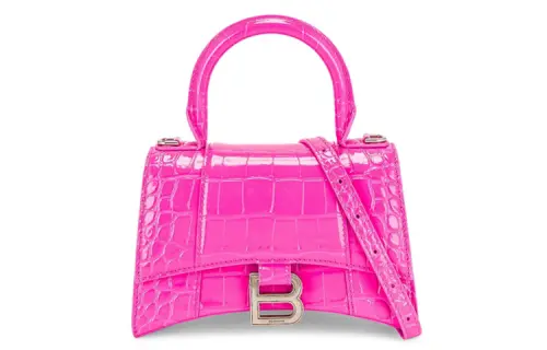 Balenciaga Leather Handbag, Shoulder Bag, Crossbody Bag Mini Women's Neon Pink
