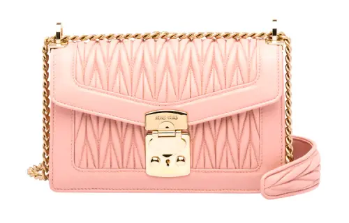 MIU MIU Confidential Leather Envelope Bag, Crossbody Bag, Shoulder Bag Women's Pink