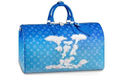 LOUIS VUITTON Keepall Bandouliere Clouds Monogram 50 Blue