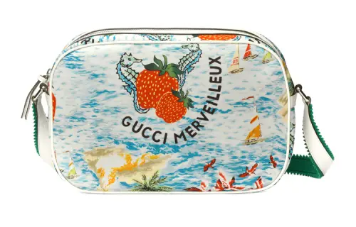 GUCCI Recycled Nylon Shoulder Bag Kids' Light Blue