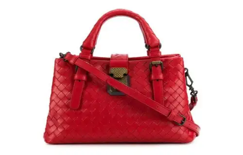 Bottega Veneta Cow Leather Handbag Regular Women's Red
