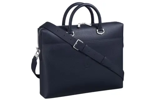CARTIER Cow Leather Briefcase Small Men's