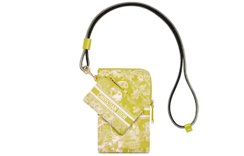 DIOR DiorTravel Technical Fabric Handheld Shoulder Bag, Crossbody Bag Regular Women's Candy Color/Yellow Green