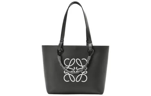 LOEWE Calfskin Lace Up Handbag Women's Black