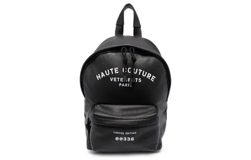 Vetements Cow Leather Backpack Men's Black