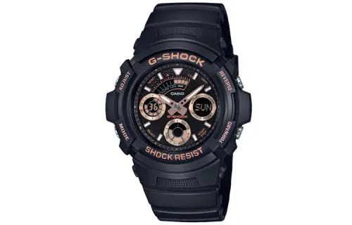 CASIO Men Liquid Crystal/Analog Dual Display Series Black Watch