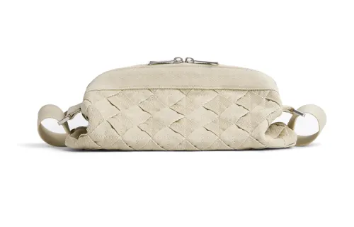 Bottega Veneta Zip Closure Fabric Fanny Pack Men's Gypsum
