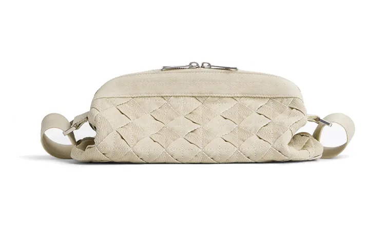Bottega Veneta Zip Closure Fabric Fanny Pack Men's Gypsum