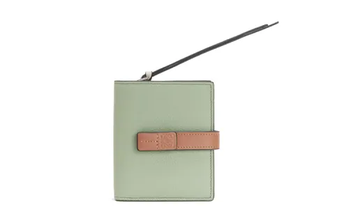 LOEWE Soft Grain Calfskin Wallet Women's Matcha