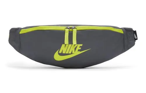 Nike Heritage Polyester Sling Bag, Fanny Pack Regular Unisex Gray Yellow Green