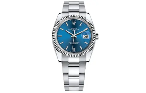 ROLEX Datejust Collection Automatic Mechanical Movement Men's Watches Watch 34mm Blue Dial Oystersteel Case