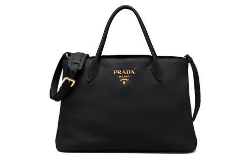 PRADA Calfskin Shoulder Bag, Crossbody Bag, Handbag Women's Black