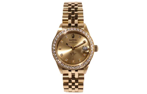 A BATHING APE Bape Watch Collection 30m Water Resistant Mechanical Movement Stainless Steel Strap