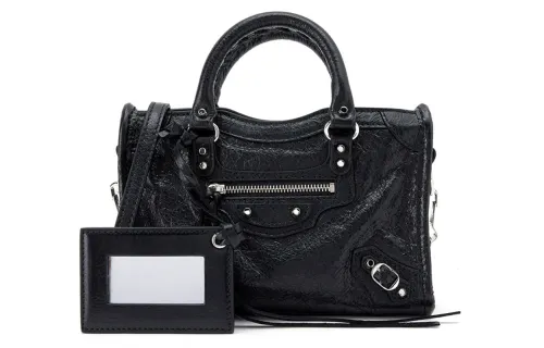 Balenciaga Leather Lambskin Shoulder Bag, Crossbody Bag, Handbag Women's Black
