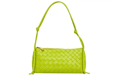 Bottega Veneta Loop Leather Pen Holder Bag, Shoulder Bag Handbag, Shoulder Bag Women's Yellow Green