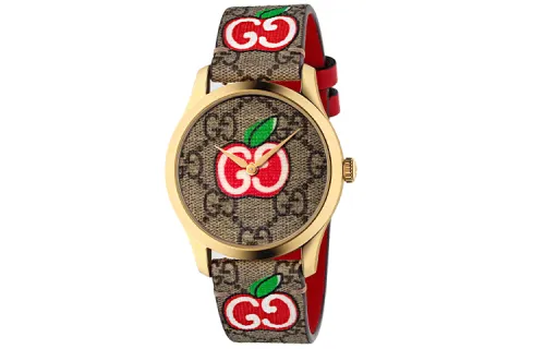 GUCCI G Timeless Collection Wrist Watches Quartz Movement Synthetic Fiber Strap Coffee Watch Dial Unisex