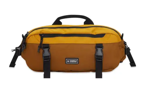 Converse Polyester Crossbody Bag, Sling Bag, Fanny Pack Regular Unisex Earthy Yellow