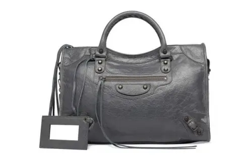 Balenciaga Leather Portable Crossbody Bag, Shoulder Bag Women's Gray
