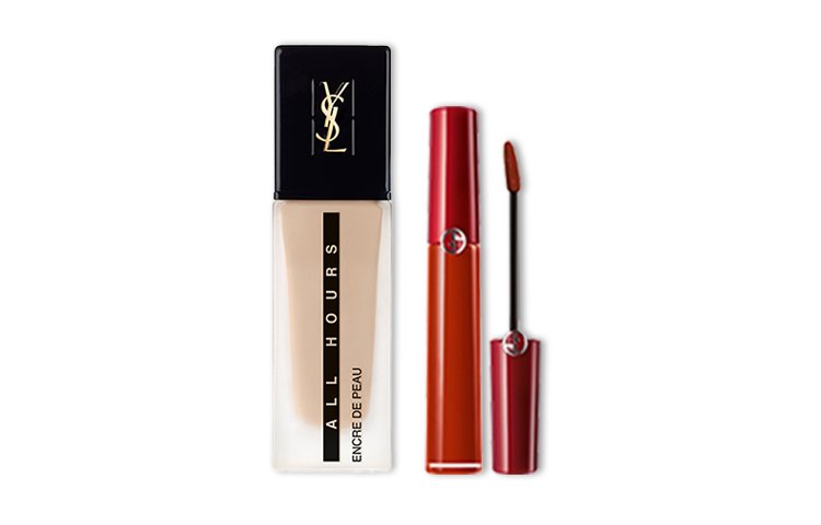 YSL, armani, foundation, lip gloss, improves skin tone
