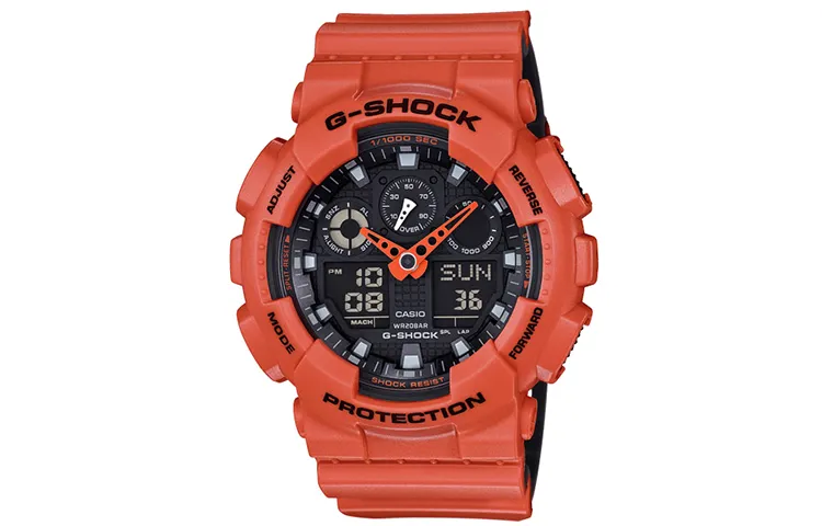 CASIO Men Liquid Crystal/Analog Dual Display Series Black Watch GA-100L-4A