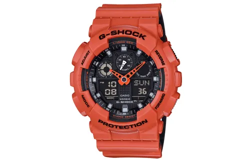 CASIO Men Liquid Crystal/Analog Dual Display Series Black Watch GA-100L-4A