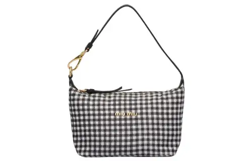 MIU MIU Leather Handbag Shoulder Bag Regular Women's Black