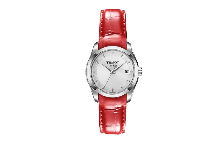 TISSOT Kutu Collection Quartz Movement 100m Waterproof Women's Watch 32mm Silver Dial Stainless Steel Case