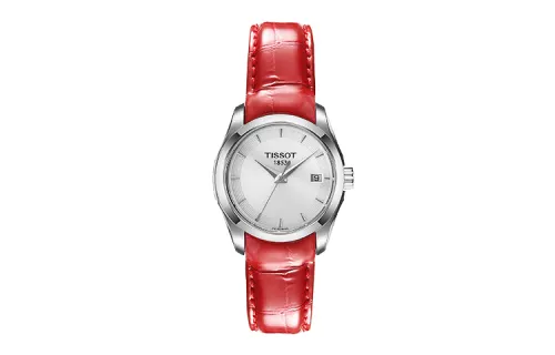 TISSOT Kutu Collection Quartz Movement 100m Waterproof Women's Watch 32mm Silver Dial Stainless Steel Case