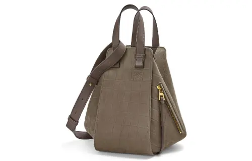 LOEWE Hammock Leather Hammock Bag, Handbag, Shoulder Bag, Crossbody Bag Small Women's Olive Green