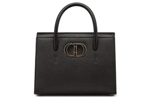 DIOR 30 Montaigne Grained Calfskin Handbag Medium Women's Black