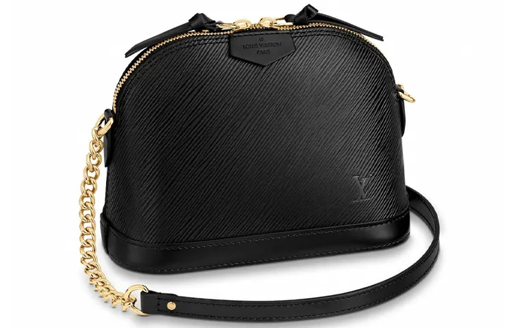 LOUIS VUITTON Alma Zip Closure Epi Water Ripple Dome Bag, Portable Crossbody Bag, Shoulder Bag Women's Black