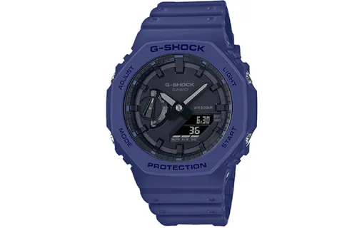 CASIO Unisex Liquid Crystal/Analog Dual Display Series Blue Watch GA-2100-2APR