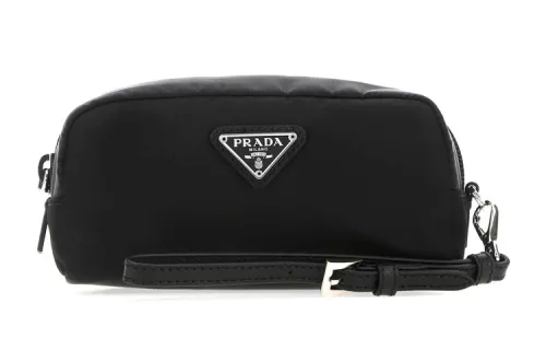 PRADA Nylon Makeup Bag Toiletry Bag Women's Black