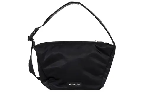 Balenciaga Zip Closure Polyamide Shoulder Bag Men's Black