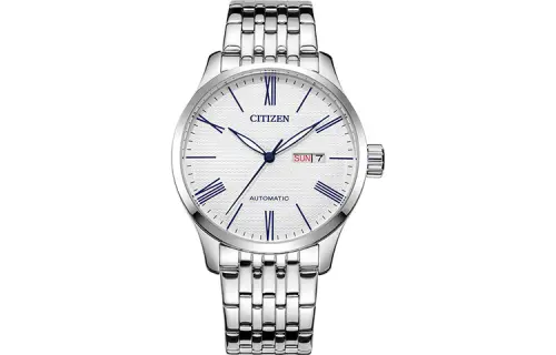 CITIZEN Classic Automatic Mechanical Movement Stainless Steel Strap Watch Men's Watches White Dial