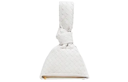 Bottega Veneta Sheepskin Handbag Mini Women's White