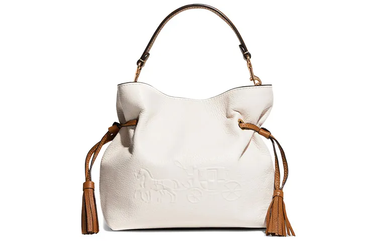 COACH Andy Cow Leather Handbag, Shoulder Bag, Crossbody Bag Medium Women's White