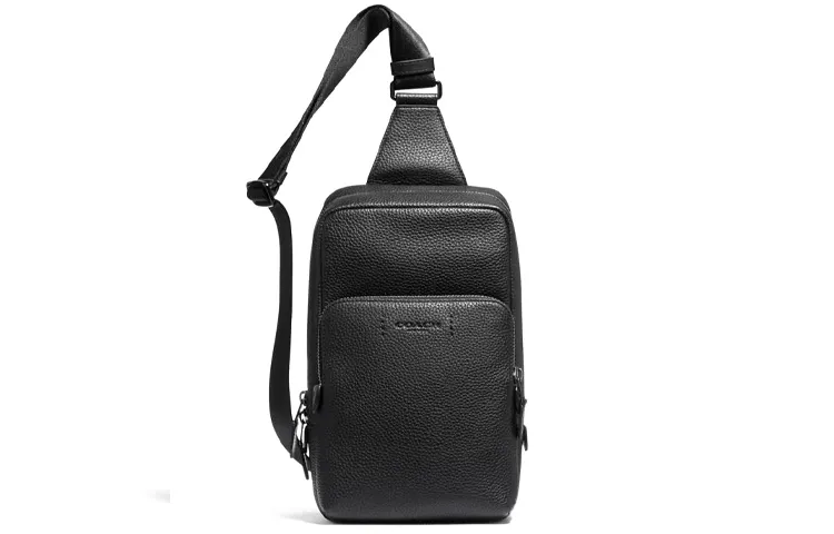 COACH Gotham Leather Fanny Pack Men's Black