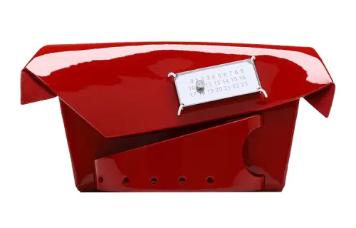 Maison Margiela Snatched Leather Foldable Clutch Bag Shoulder Bag Small Women's Red
