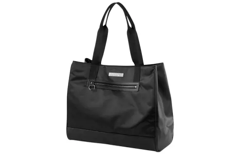 PUMA Fabric+Artificial Leather Tote Bag, Shopping Bag, Gym Bag, Handbag Regular Women's Black