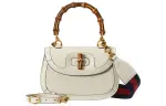 GUCCI Leather Shoulder Bag, Crossbody Bag, Handbag Small Women's White