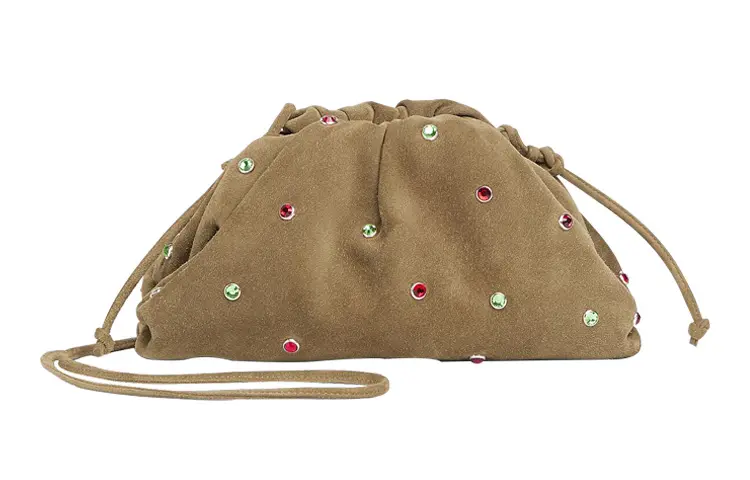 Bottega Veneta POUCH Cloud Bag Cow Leather Clutch Mini Women's Sesame