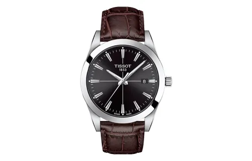 TISSOT Windy Collection Quartz Movement 100m Waterproof Men's Watches Watch 40mm Black Dial Stainless Steel Case