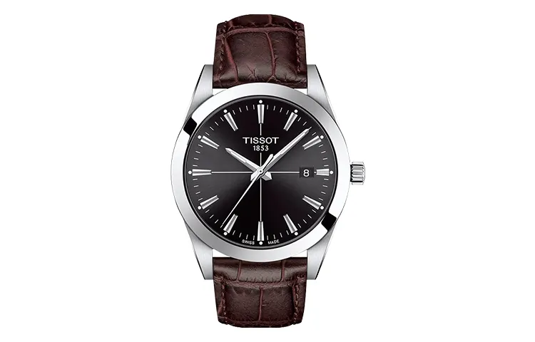 TISSOT Windy Collection Quartz Movement 100m Waterproof Men's Watches Watch 40mm Black Dial Stainless Steel Case