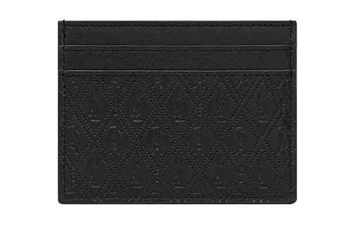 SAINT LAURENT Monogram Leather Card Holder Men's Black