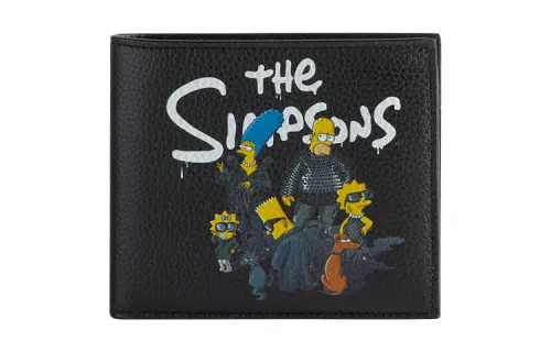 Balenciaga X The Simpsons Square Folded Coin Wallet Black