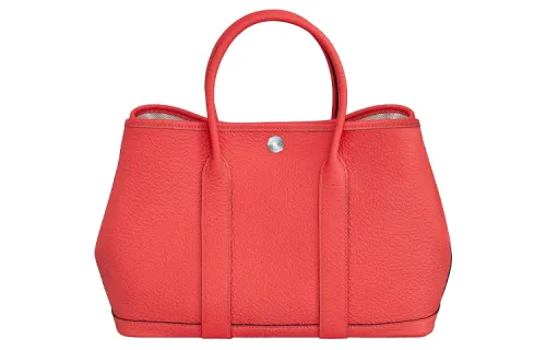 HERMES Garden Party Country Cow Leather Handbag 30 Women's 0E Rose Texas Pink