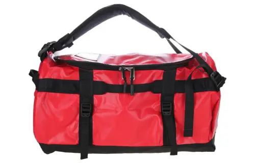 THE NORTH FACE 50L PVC Travel Bag Men's Red Black