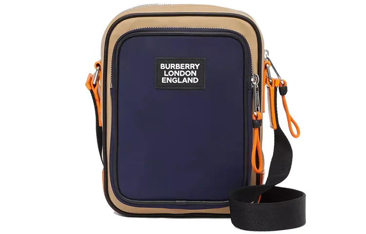 Burberry Polyurethane Shoulder Bag, Crossbody Bag Regular Men's Marine Blue